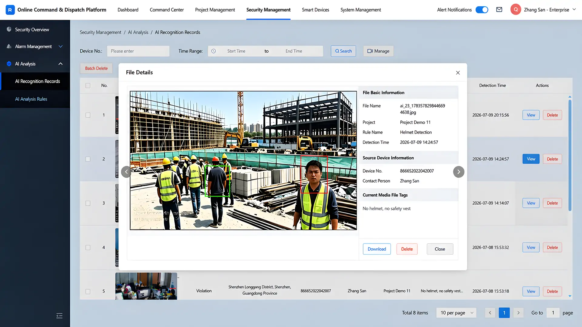 GIS map positioning interface